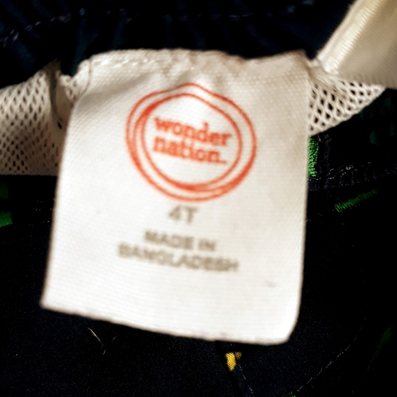 Boy's Blue Dinosaur Swim Trunks + T Rex T-Shirt Size 4T / Toddler Beach Outfit - Picture 6 of 10